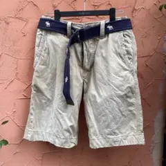 新品高級旗艦店限定Abercrombie&Fitchベルト付ショートパンツのサムネイル