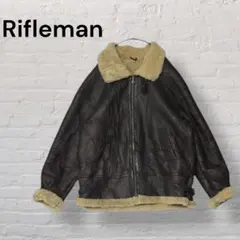 RiflemanB-3型ヴィンテージムートン 雰囲気系茶ビッグサイズ古着グランジ