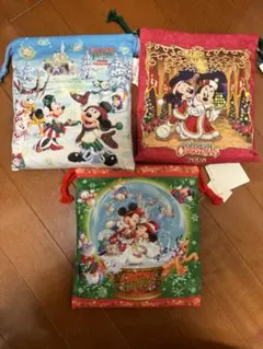 ディズニー　ディズニーリゾート　巾着　2008 2009 クリスマス　セット