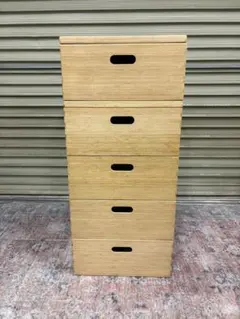 【直接引取】無印良品 重なる竹材長方形ボックス・中 5個セット 専用フタ付き 直接引取】無印良品 重なる竹材長方形ボックス・中 5個セット 専用フタ
