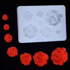 シリコンモールド 薔薇
