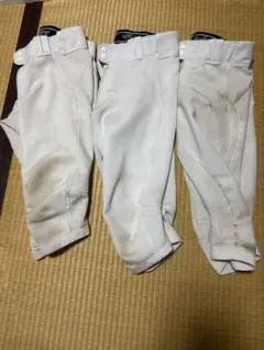 【公式戦対応】野球用ズボン　ショートフィットＬ　３枚セット