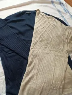 ユニクロ　LL　長袖ニット　2色セット　お買い得　オフィスカジュアル