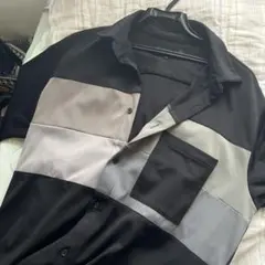 COMME CA ISM パネルデザインシャツ Lサイズ