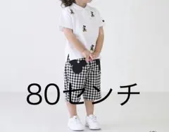 プティマインミッキーマウス刺繍 ポロシャツ 80センチ