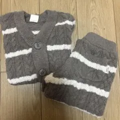 ジェラートピケ　ベビモコアランボーダーカーディガン&ロングパンツ（90〜100）