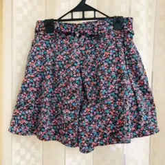 【試着のみ】花柄 ショートパンツ キュロット