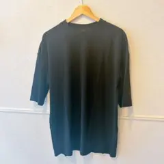 リブ編み ブラック 3XL Tシャツ