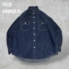OLD UNIQLO デニムシャツボタンダウン ネイビー