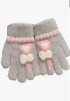 新品✨キッズ 手袋 5本指 2〜6歳 女の子 幼児 防寒 冬のお出かけ用手袋