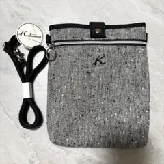 新品 キタムラ スマホショルダーポーチ ツイード グレー　タグ付きのサムネイル