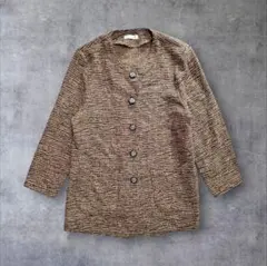 00's vintage ノーカラー ジャケット グランジ y2k F 黒 黄