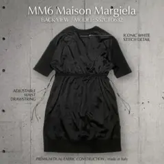MM6❤️ Maison Margiela 切替スウェットワンピース ブラック Lのサムネイル
