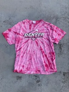 ヘインズ DENVER COLORADO タイダイ柄 半袖Tシャツ ピンク系のサムネイル