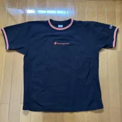 Champion 黒 Tシャツ ロゴ刺繍