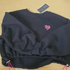 CHOACHOA ハートロゴ トレーナー 黒