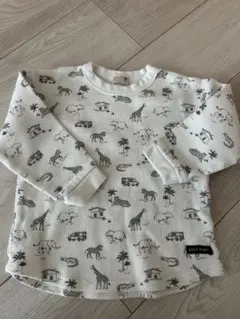 petit main 動物柄 長袖カットソー 100