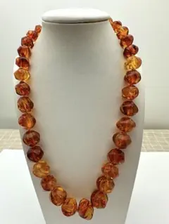 VAM 専用 天然アンバー 琥珀 ネックレス アクセサリー 綺麗美品90g