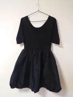 ★タグ付　美品★Heather ヘザー　ドッキングバルーン　ワンピース　黒