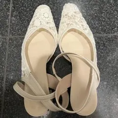 GRL グレイル レースストラップパンプス[gd1517] アイボリー