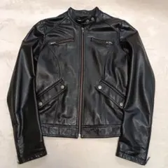 ジェイホワイト J-White ライダースジャケット レザー 羊革 M