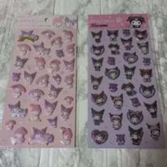 ダイソー　ぷくっとシール　マイメロディ　クロミ