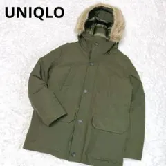 極美品✨ユニクロ ノンキルトダウンジャケット ダークグリーン XL