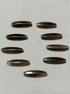 スモーキークォーツ　良質　高透明　変形筒形　天然石　パーツ　9個セット