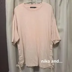 niko and... サイドレースアップ半袖Tシャツ 綿素材　Mのサムネイル