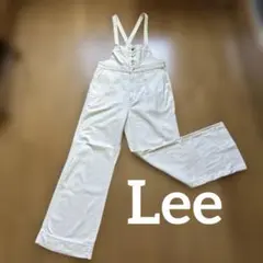 Lee ホワイトデニム　オーバーオール　M