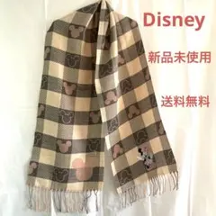 ★新品未使用★ミッキー ミニー ★チェック柄 ★マフラー★送料無料