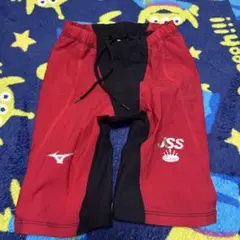 Mizuno 競泳水着 レッド・ブラック　JSSロゴ