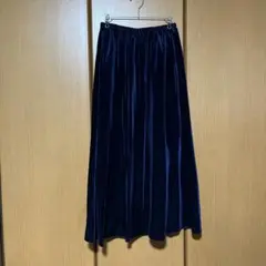 【値下げ】新品未着用　ロデオクラウンズ　ベロア調マキシ丈ロングスカート