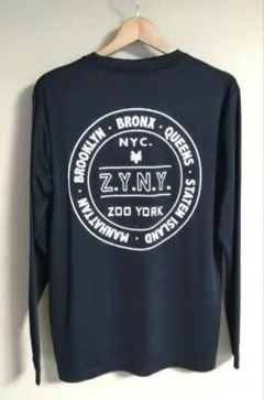 【新品タグ付】ZOO YORK　メンズ　長袖Tシャツ　グレー　ロゴ刺繍　Mのサムネイル