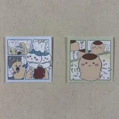ちいかわ　わっふれ〜む2　シール　②ハチワレ　⑤くりまんじゅう　2枚セット