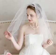 【最終値下】ウェディングベール ホワイト チュール