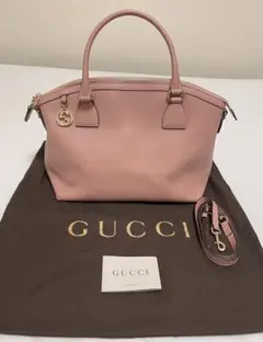 【未使用品】グッチ(Gucci) 2WAY ハンドバッグ レザー ピンク