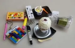 食品　文房具　ミニチュア　キーホルダー　まとめ売り　セット　ガチャ