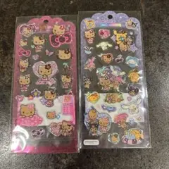 【正規品】サンリオ　ドロップジェリーシール　 日焼けキティ　2点セット