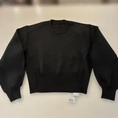 アーバンリサーチブラック クロップドニットセーター
