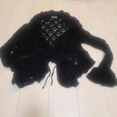 MORGAN TRICOT 長袖 カーディガン ブラック