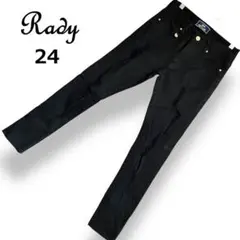 Rady レディ ブラック ダメージ加工 スキニーパンツ デニム ジーンズ 24のサムネイル