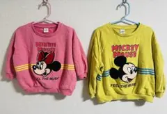 ミッキーマウス　トレーナー110サイズ ミニーマウス トレーナー 90サイズ