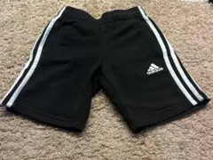 adidas ブラック ハーフパンツ サイドストライプ