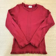 スーリー souris 長袖カットソー　130 赤系