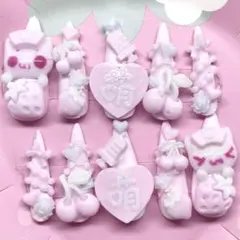 地雷系 量産型 姫系 ハンドメイド ネイルチップ 平成女児