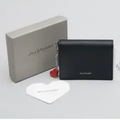 JILLSTUART 韓国 カードケース 天然皮革 牛革 ブラック