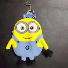 ミニオン ファスナー付きポーチ キーホルダー付き