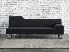 フランネルソファ　Siesta シエスタ　2人掛けソファ　ブラック