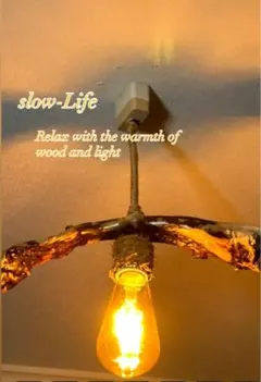 ♬流木の吊り下げ照明 1灯式⭐️天然木⭐️LED電球専用⭐️E26⭐️カントリー系⭐77